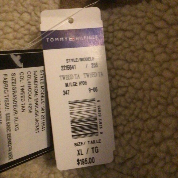 Tommy Hilfiger Faux Suede Men'ts Winter Jacket Sherpa Lining Tan US XL New - Picture 5 of 7